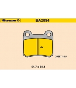 BARUM - BA2094 - Тормозные колодки BARUM