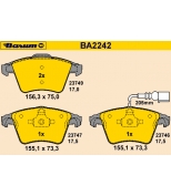 BARUM - BA2242 - Тормозные колодки BARUM