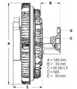 BERU - LK005 - Муфта гидравлическая: 100/A6/V8/90-97/2.3T/2.3/2.4D/2.5D/4.2