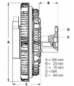 BERU - LK054 - Вискомуфта MB W210 96-97/W140 91-98/R129 89-01