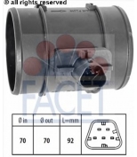 FACET - 101465 - Расходомер воздуха Opel Corsa/Insignia 1.4-1.8 08-