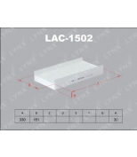 LYNX - LAC1502 - Фильтр салонный OPEL Corsa C /Combo/Signum/Vectra/Tigra 8/99-, SAAB 9-3  1.8/1.9TiD/2.0T/2.8T 9/02-