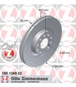 ZIMMERMANN 100124952 Тормозной диск пер SPORT DISC AD A4/A6