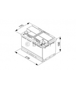 BOSCH - 0092T30080 - Аккумулятор T3 12V 66Ah 510A 278х175х190 Полярность 0 Клеммы 1 Крепление B13