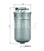KNECHT/MAHLE - KL792 - Фильтр топливный OPEL: CORSA D 1.3CDTI 06-