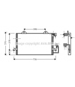 AVA AI5118 Радиатор кондиционера A-80: 1,9 TD/TDi (10/92->)
