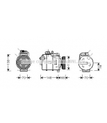 AVA - AIAK226 - Компрессор кондиционера AUDI: A4 (8E2, B6) 1.9 TDI/1.9 TDI QUATTRO 00-04, A4 AVANT (8E5, B6) 1.9 TDI/1.9 TDI QUATTRO 01-04