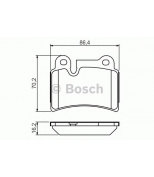 BOSCH - 0986494210 - Колодки тормозные дисковые задние