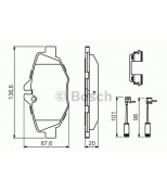 BOSCH - 0986494647 - Тормозные колодки компл. передн. mercedes e задние-model (s211)  e (w2