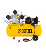 DENZEL 58098 Компрессор масляный PC 3/100-504, ременный, производительность 504 л/м, мощность 3 кВт. DENZEL