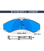 GALFER - B1G10203572 - Колодки тормозные