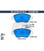 GALFER - B1G10207402 - Колодки торм.пер.