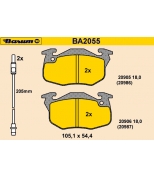 BARUM - BA2055 - Тормозные колодки BARUM