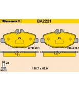 BARUM - BA2221 - Тормозные колодки BARUM