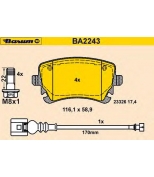 BARUM - BA2243 - Тормозные колодки BARUM