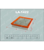 LYNX - LA1422 - Фильтр воздушный SSANGYONG Kyron 2.0-2.7D 05 /Rodius 2.7D 05 /Actyon 2.0D-2.3 05