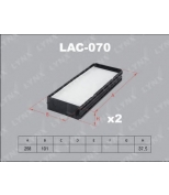 LYNX - LAC070 - Фильтр салонный (комплект 2 шт.) HYUNDAI Santa F? 01 /Sonata IV 01-04