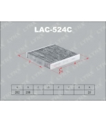 LYNX - LAC524C - Фильтр салонный угольный HONDA Jazz 1.2-1.4 08  / Insight 1.3 09