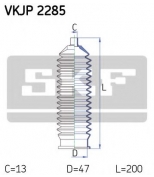 SKF - VKJP2285 - Комплект пыльника рулевой рейки