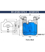 GALFER - B1G12013722 - Колодки тормозные задние