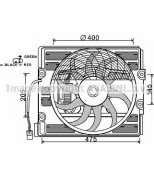AVA - BW7526 - Вентилятор радиатора BMW: 7-SERIES (E38) 09.98-09.01
