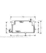 AVA - VW5141 - Радиатор кондиционера  Passat (88-96)