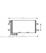 AVA - VW5195 - Радиатор кондиционера (конденсер) VW TRANSPORTER T4 (91-03) 635 x 310 x 21