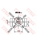 TRW BWA129 Цилиндр тормозной задний без ABS  LOGAN 1.4/1.6 тормозная система Lucas
