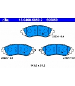 ATE - 13046058592 - Комплект тормозных колодок, диско