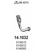 ASSO - 141032 - Передняя труба глушителя Ford Escor...