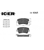 ICER - 140365 - Комплект тормозных колодок, диско