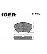ICER - 140542 - Комплект тормозных колодок, диско