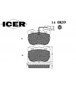 ICER 140839 Комплект тормозных колодок, диско