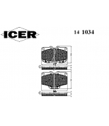 ICER - 141034 - Комплект тормозных колодок, диско