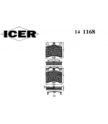 ICER - 141168 - 21635 колодки пер.18,2 VAG T4 15# вентил 91-99 Icer