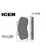 ICER - 150722 - Комплект тормозных колодок, диско