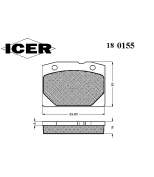 ICER - 180155 - Колодки тормозные ваз 2101-07 передние