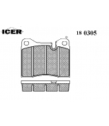 ICER 180305 Комплект тормозных колодок, диско