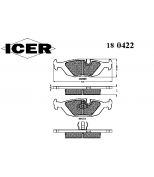 ICER 180422 Комплект тормозных колодок, диско