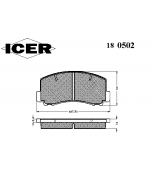 ICER - 180502 - Колодки торм. пер. MITSUBISHI COLT II /CORDIA /TREDIA