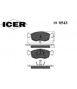 ICER - 180543 - Комплект тормозных колодок, диско