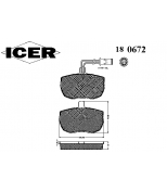 ICER - 180672 - Комплект тормозных колодок, диско