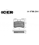 ICER - 180788204 - 180788204300001 Тормозные колодки дисковые