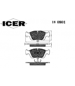 ICER 180801 Комплект тормозных колодок, диско