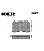 ICER 180861 Комплект тормозных колодок, диско