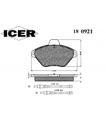 ICER - 180921 - 180921000300001 Тормозные колодки дисковые