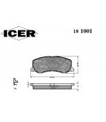 ICER - 181001 - 181001000300001 Тормозные колодки дисковые