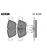 ICER - 181115 - Комплект тормозных колодок, диско