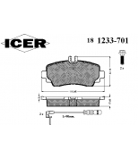 ICER - 181233701 - Комплект тормозных колодок, диско