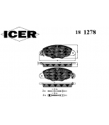 ICER - 181278 - Комплект тормозных колодок, диско